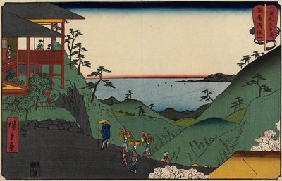 आवा प्रांत में कियोज़ुमी-ज़ान मंदिर, जुलाई 1858 द्वारा Utagawa Hiroshige