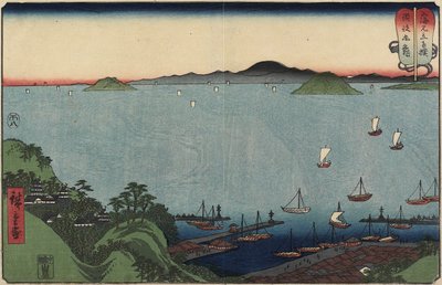 सानुकि प्रांत में मारुगाम, अगस्त 1858 द्वारा Utagawa Hiroshige