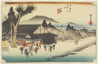 मेगावा ग्राम, इशिबे, सी। 1833 द्वारा Utagawa Hiroshige