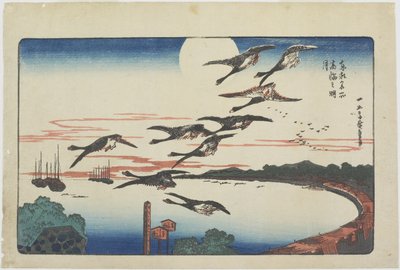 टेकनावा में चांदनी, 1831 सी द्वारा Utagawa Hiroshige
