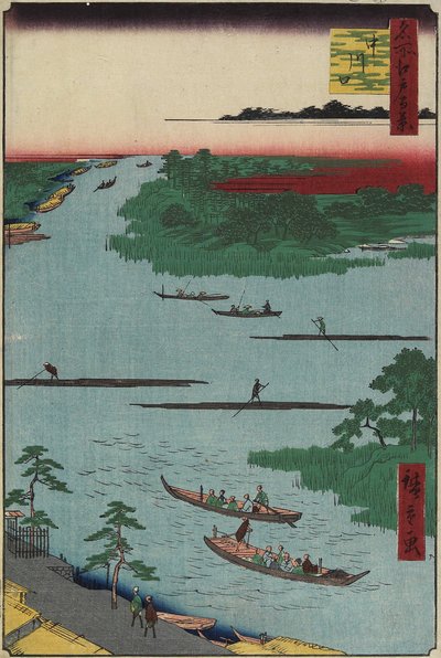 नकागावा नदी का मुँह, मार्च 1857 द्वारा Utagawa Hiroshige