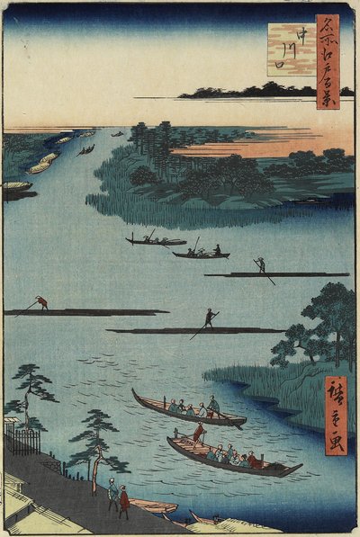 नकागावा नदी का मुँह, मार्च 1857 द्वारा Utagawa Hiroshige