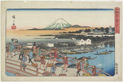 निहोन-बशी पुल द्वारा Utagawa Hiroshige