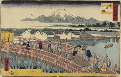 निहोनबाशी पुल, 1830-1858 द्वारा Utagawa Hiroshige