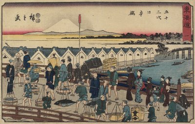 नंबर 1 निहोनबाशी पुल, 1847-1852 द्वारा Utagawa Hiroshige