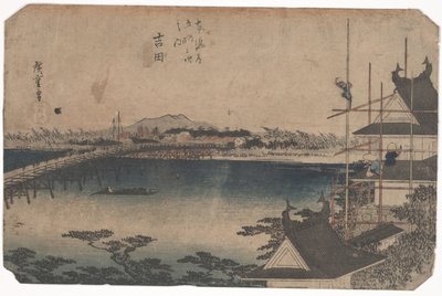 नंबर 35 &39;योशिदा: द टोओकावा नदी पुल&39; टोकेडो के 53 स्टेशनों से द्वारा Utagawa Hiroshige