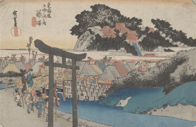 नंबर 7 &39;फुजिसावा: युगोयाजी&39; टोकैडो के 53 स्टेशनों से, c.1833 द्वारा Utagawa Hiroshige