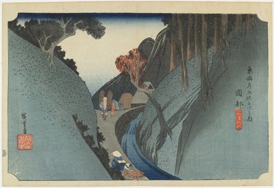 ओकाबे - ऊत्सु पर्वत, c.1833 द्वारा Utagawa Hiroshige