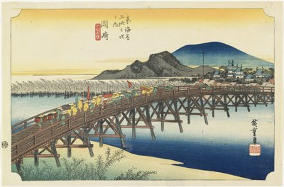 ओकाजाकी - याहगी ब्रिज, सी। 1933 द्वारा Utagawa Hiroshige