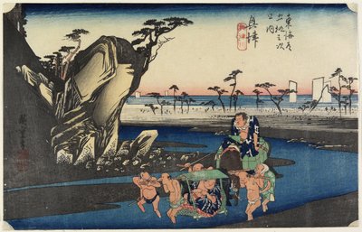 ओकुित्सु में ओक्सित्सु नदी, सी। 1833 द्वारा Utagawa Hiroshige