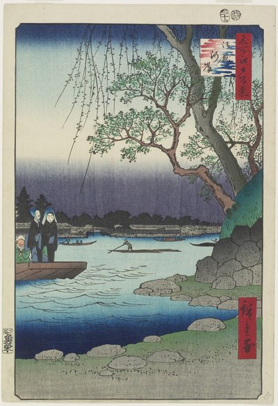 ओनमया रिवरबैंक, दिसंबर 1857 द्वारा Utagawa Hiroshige