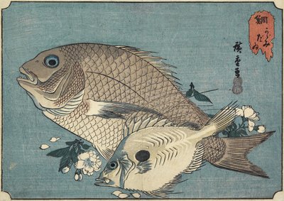 सी ब्रीम, 19 वीं सदी की शुरुआत में द्वारा Utagawa Hiroshige