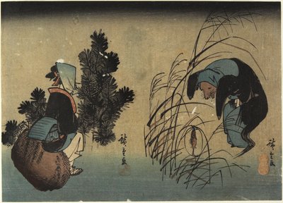 औरत और बदरंग द्वारा Utagawa Hiroshige