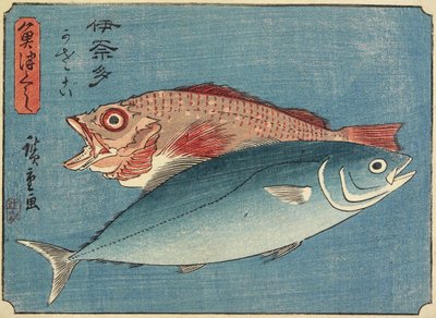 येलोलेट और रॉकफिश, 1830-1844 द्वारा Utagawa Hiroshige