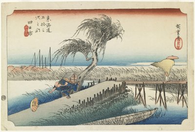 योकाइची - मी नदी, सी .१३३३ द्वारा Utagawa Hiroshige