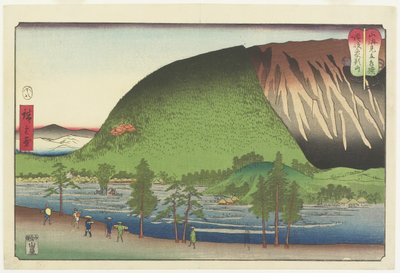 सानू प्रांत में ज़ो_ज़ु पर्वत, अगस्त 1857 द्वारा Utagawa Hiroshige