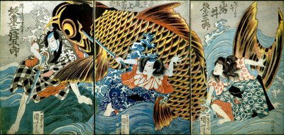 इवाई कुमेसाबुरो II as Katsushika no Ojū द्वारा उत्तगवा कुनिओशी