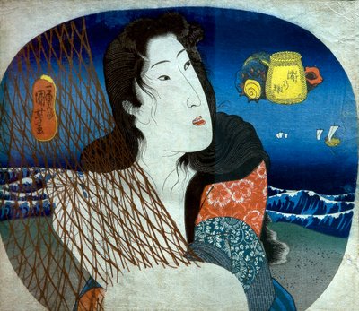 समुद्रतट का गहना (नगीसा नो तमा), c.1836 द्वारा उत्तगवा कुनिओशी