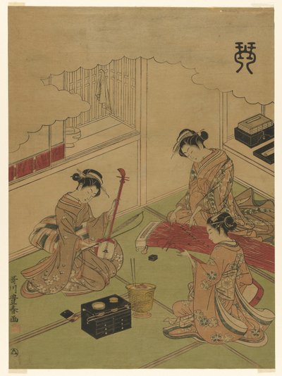 कोटो (परिजन), चार उपलब्धियों की एक शीर्षकहीन श्रृंखला से द्वारा Utagawa Toyoharu