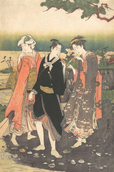 एब-टाइड पर शिनागावा बीच पर, सीए। 1790-1825। द्वारा उटागावा टोयोकुनी I