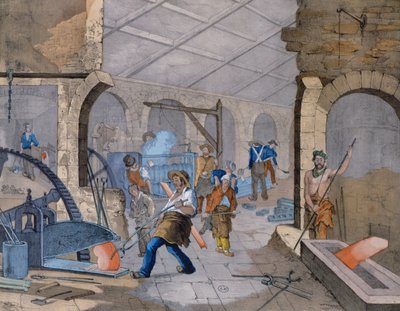 फोर्ज, c.1860 द्वारा वी। जानसन