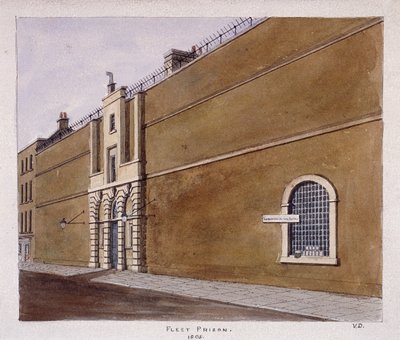 फ्लीट प्रिज़न, लंदन, 1805 द्वारा वेलेंटाइन डेविस