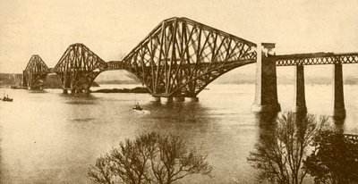 द फोर्थ ब्रिज, 1930। द्वारा वेलेंटाइन एंड संस लिमिटेड