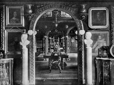 पुस्तकालय, कीर हाउस, एलन का पुल, स्टर्लिंग, स्कॉटलैंड, 1924-1926 द्वारा वेलेंटाइन एंड संस लिमिटेड