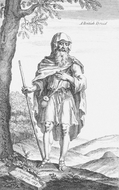 1723 में विलियम स्टुकली द्वारा स्टोनहेंज से एक ब्रिटिश ड्र्यूड द्वारा वैन डेर गुचटो