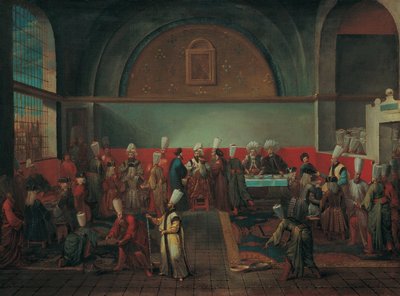 राजदूत के सम्मान में पैलेस में डिनर, 1720 द्वारा Vanmour