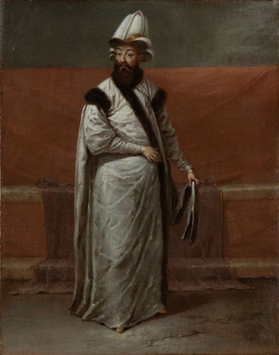 नेवशिरली दमत इब्राहिम पाशा, ओटोमन साम्राज्य के ग्रैंड विज़ियर, सीए 1728 द्वारा Vanmour