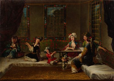 महिला कढ़ाई, 1730s द्वारा Vanmour