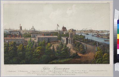 सदोवनिकोव, वासिली शिमोनोविच (1800-1879) द्वारा स्वेबॉर्ग और हेलसिंगफ़ोर्स (शीट 1) का मनोरम दृश्य। लिथोग्राफ, जल रंग द्वारा वासिली सेमेनोविच सदोवनिकोव