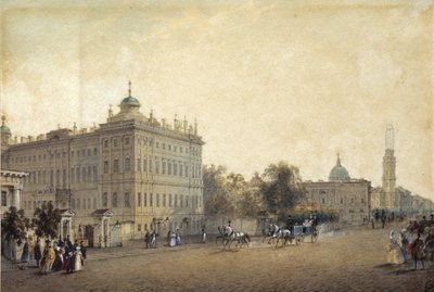 सेंट पीटर्सबर्ग। द एनीकोव पैलेस, 1830s द्वारा वासिली सेमेनोविच सदोवनिकोव