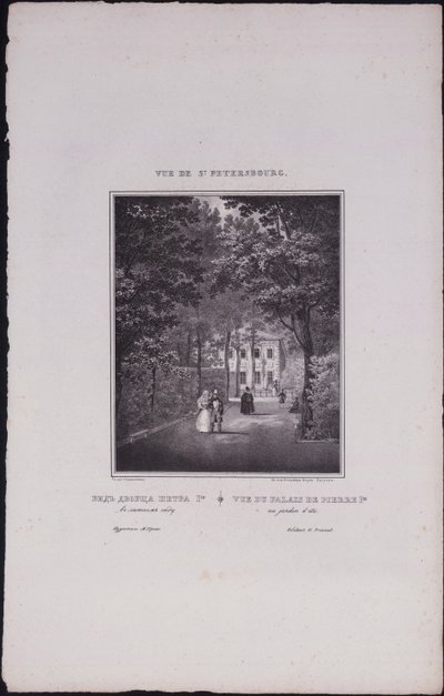 सेंट पीटर्सबर्ग के दृश्य। पीटर द ग्रेट का ग्रीष्मकालीन पैलेस, 1833 द्वारा वासिली सेमेनोविच सदोवनिकोव