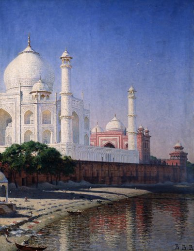 आगरा में ताजमहल द्वारा वासिलि वासिलिविच वीरश्चैगिन