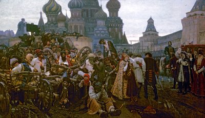 १६ ९ ecut, १ the१ में स्ट्रेलट्सी के निष्पादन की सुबह द्वारा Vasilij Ivanovic Surikov