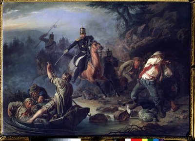 फ़िनलैंड के तस्करों के साथ एक झड़प, 1853 द्वारा वसीली ग्रिगोरिविच खुदायाकोव