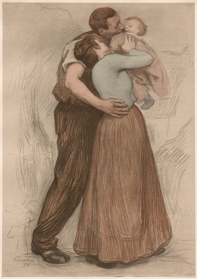 चुंबन, 1898। द्वारा विक्टर एमिल गर्व