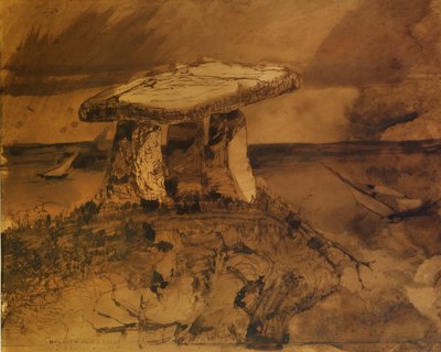 Dolmen या मुझसे बात की छाया मुंह (कलम und स्याही और कागज पर धो द्वारा विक्टर ह्यूगो