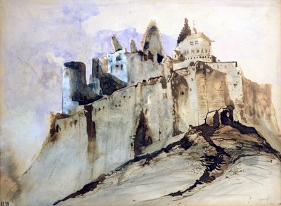 वियडेन का चेटू, 1871 (wc, पेन अड इंक और कागज पर धो) द्वारा विक्टर ह्यूगो