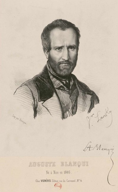 लुइस-अगस्टे ब्लांक्वी का पोर्ट्रेट 1805-1881, 1849। द्वारा विक्टर लार्स्की