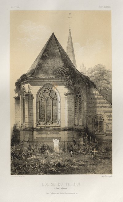 ... पी एल। 56, एग्लीस डू टिलूल सीन बेस, 1860। द्वारा विक्टर पेटिट