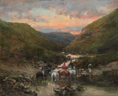 बिस्करा के पास खड्ड द्वारा विक्टर पियरे हुगेट