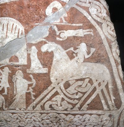 वोटन (ओडिन), अपने आठ पैरों वाले घोड़े स्लीपनिर पर - गोटलैंड (स्वीडन) के द्वीप से वाइकिंग रून्स द्वारा वाइकिंग वाइकिंग
