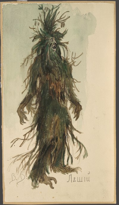 लेशी। एन. रिमस्की-कोर्साकोव द्वारा ओपेरा स्नो मेडेन के लिए पोशाक डिजाइन, 1885। द्वारा विक्टर मिखायलोविच वासनेत्सोव