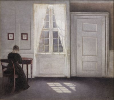 फर्श पर धूप के साथ स्ट्रैंड स्ट्रीट में रहते हैं, 1901 द्वारा Vilhelm Hammershoi