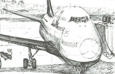 लोगान हवाई अड्डे पर जंबो जेट, 2003 द्वारा विंसेंट अलेक्जेंडर बूथ