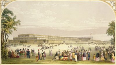 महान प्रदर्शनी, 1851: वास्तुकार जोसेफ पैक्सटन द्वारा डिजाइन की गई इमारत का दृश्य द्वारा विन्सेंट ब्रुक्स