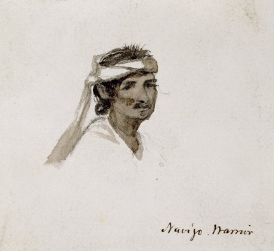 नवाजो योद्धा, 1869-1871 (जल रंग) द्वारा विन्सेंट कोलियर